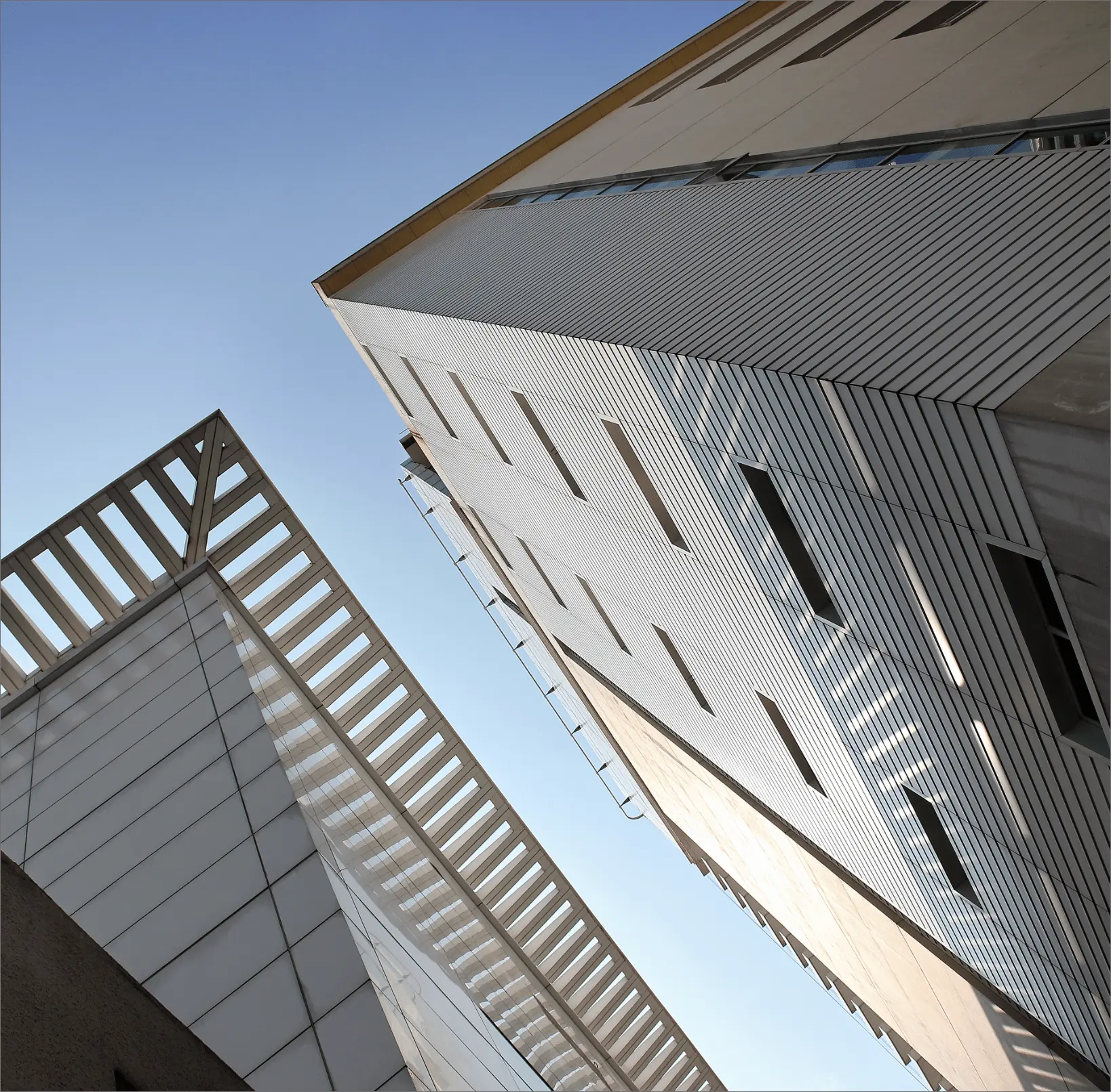 Modern architectural building exterior symbolizing innovation and professionalism of Netmore, a web design agency in Malaysia.