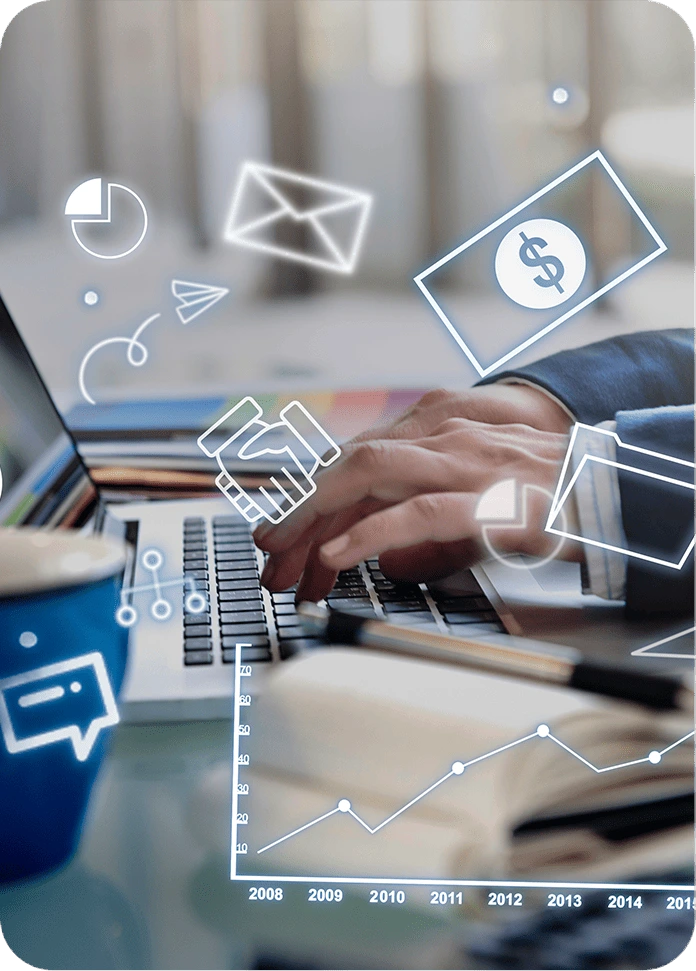 Digital marketing professional analyzing sales performance metrics and online advertising data for brand growth in Malaysia.