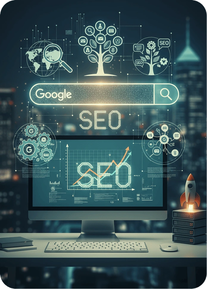 SEO analytics dashboard showing keyword ranking growth and search engine optimization strategy for businesses in Malaysia.