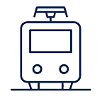 LRT front icon representing public transportation services in Malaysia.
